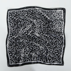 Small Square Satin Scarf Solid Graffiti Leopard Print Head Wrap Hair Accessories