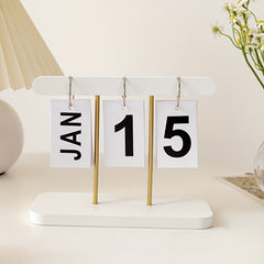Modern Wooden Page Flip Desk Calendar Office Desktop Decoration