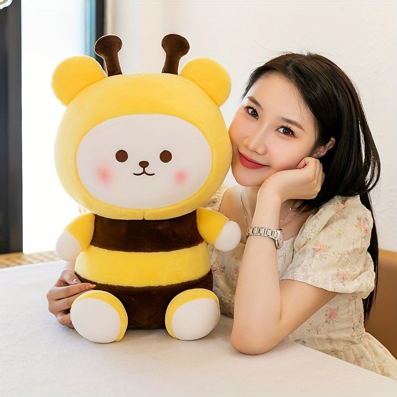 Adorable Bee Bear Plush Soft Cartoon Doll for Kids