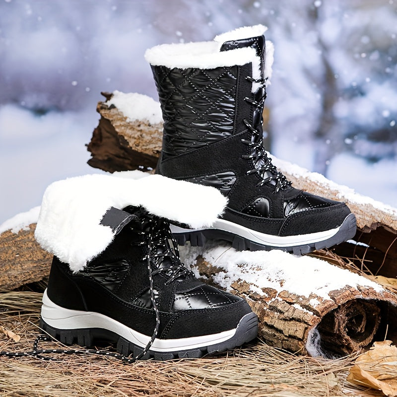 Women's Waterproof Snow Boots Comfortable Solid Shoes