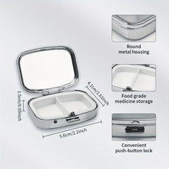 Coastal Shell Medicine Box 2 Compartment Pill Organizer