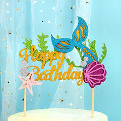 1pc Mermaid Cake Insert for Birthday Party Decoration