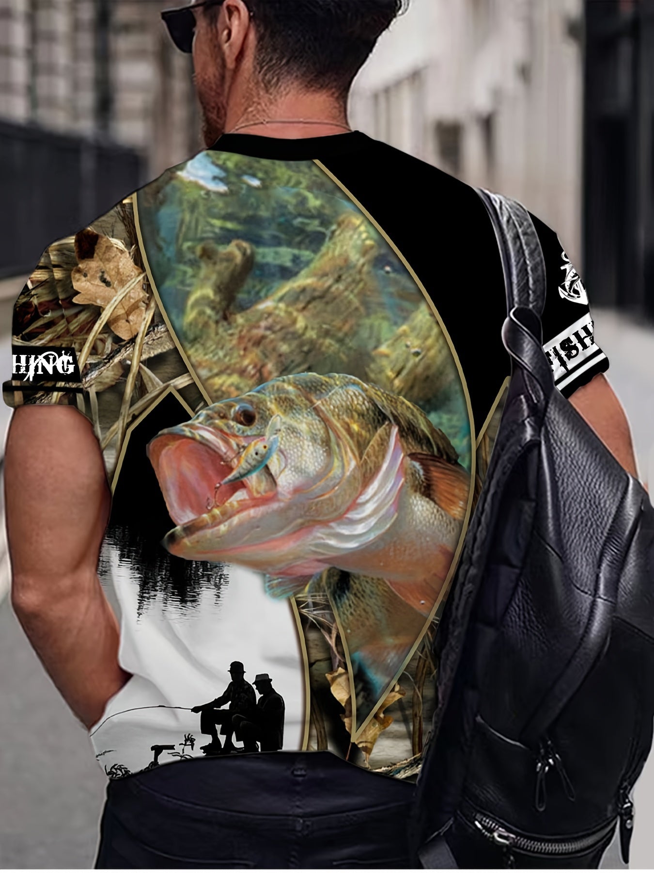 Carp 3D Print Men's Block T Shirt