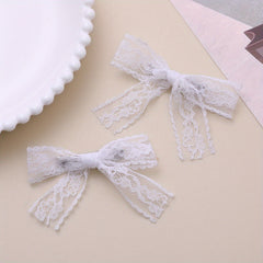 2pcs Lace Bowknot Hair Clips Women Girls Daily Decoration Accessories