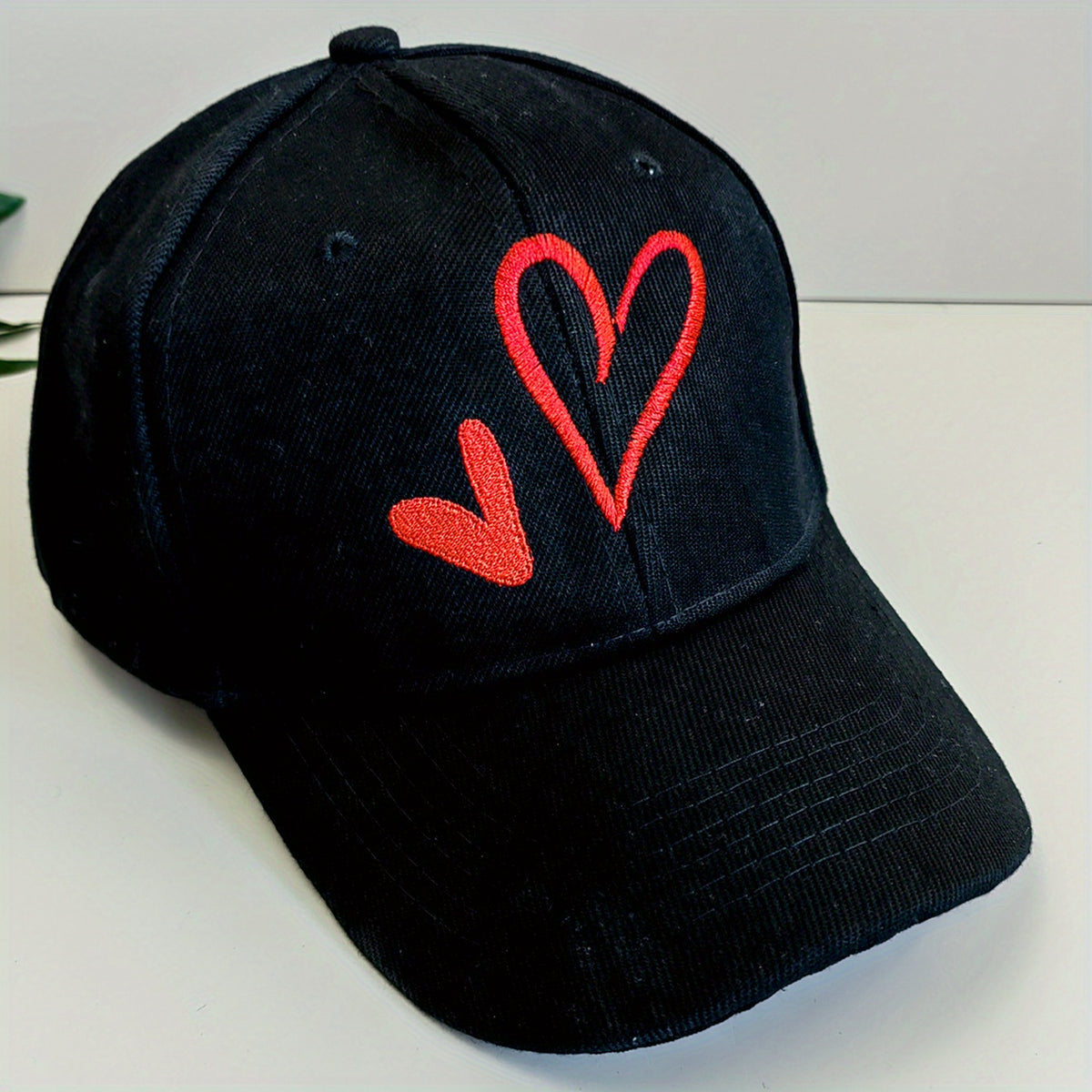 Heart Embroidery Baseball Cap Lightweight Sun Hat