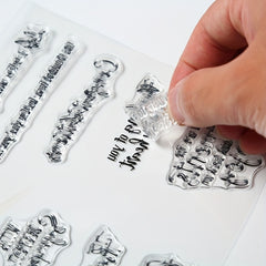 1pc Cartoon Clear Stamp Journal Stamp Reusable Stationery Student Stamp