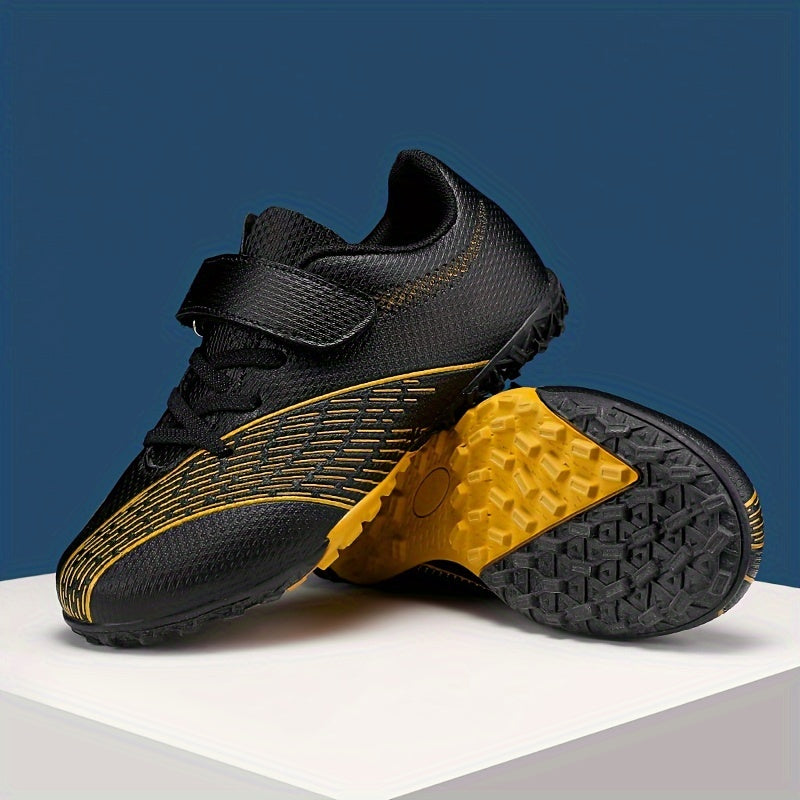 Boy's Turf Football Boots Anti Skid Lace Up TF Soccer Cleats