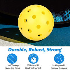 4pcs Durable Pickleballs with Waist Bags for Outdoor Play