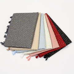 Hot Stamping Hijab Cotton Tassel Scarf Head Wrap