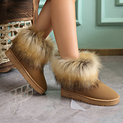 Women's Non slip Thickened Medium Tube Snow Boots