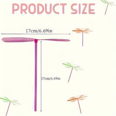 Mixed Plastic Bamboo Dragonfly Flying Toys Bright Colors Portable Educational