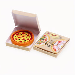 2pcs Pizza & Box Set Realistic ABS Dollhouse Scene with Colorful Pizzas