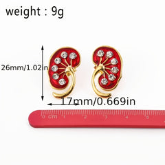 Human Organ Shaped Lung Slicing Brooch Heart Pins