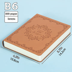 B6 Thickened Notebook 360 Pages Soft Faux Leather Journal
