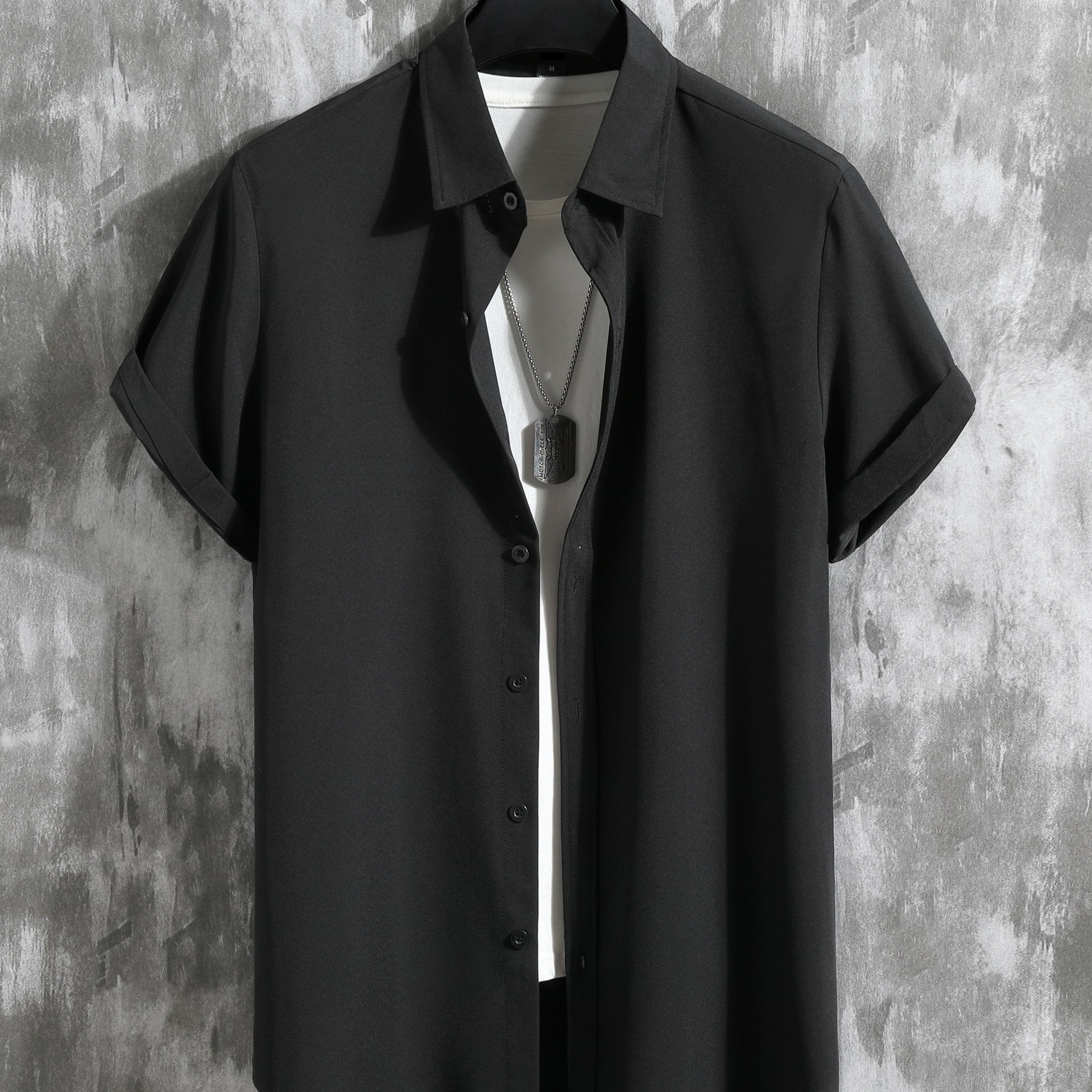 Men's Short Sleeve Formal Button Up Shirt