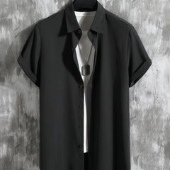 Men's Short Sleeve Formal Button Up Shirt
