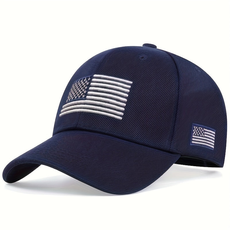 Mens American Flag Baseball Cap Adjustable Casual Hat Spring Autumn