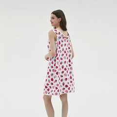 Strawberry Pattern Wearable Bath Towel Bath Skirt For Women
