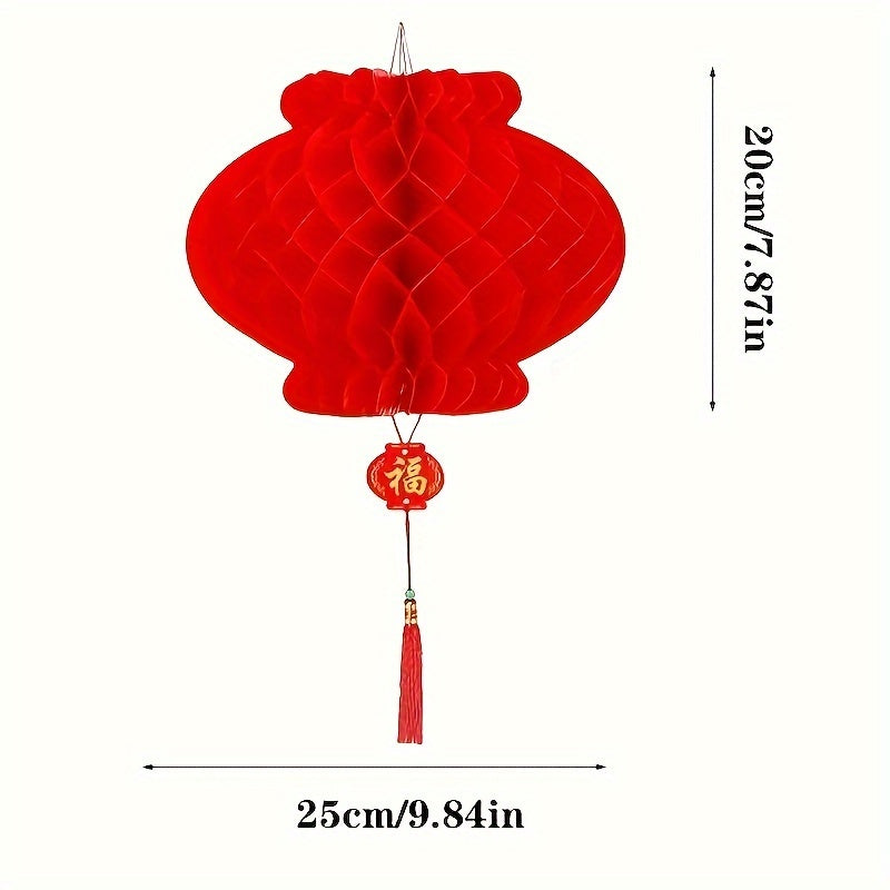 Chinese Year Thick Plastic Paper Lanterns Honeycomb Lanterns Folding Lanterns