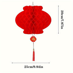 Chinese Year Thick Plastic Paper Lanterns Honeycomb Lanterns Folding Lanterns