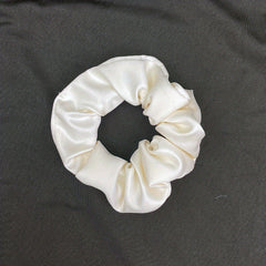 Solid Silk Hair Tie Ponytail Holder Vintage Hair Accessory