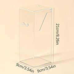Acrylic Makeup Brush Storage Tube with Dustproof Cover