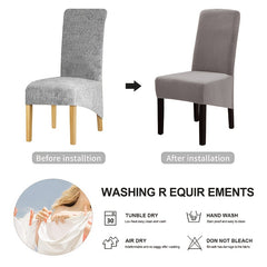 Velvet Stretch Dining Chair Slipcover for Home Decor