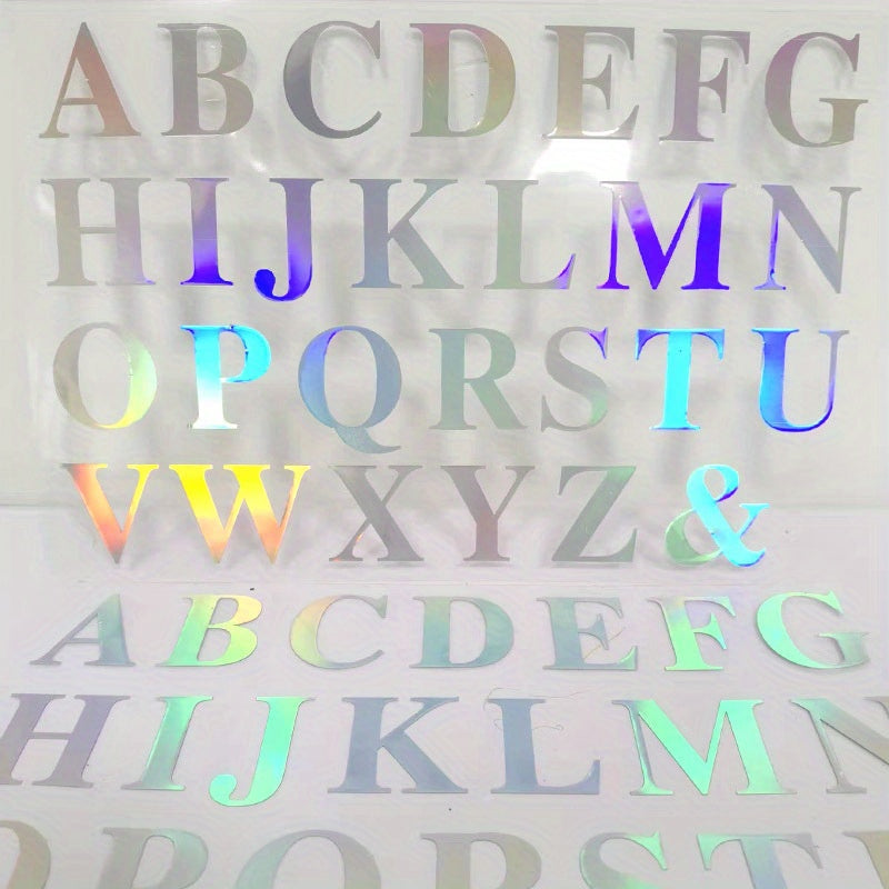 5 Pcs Laser Film Lettering Paper Instant Adhesive Decoration