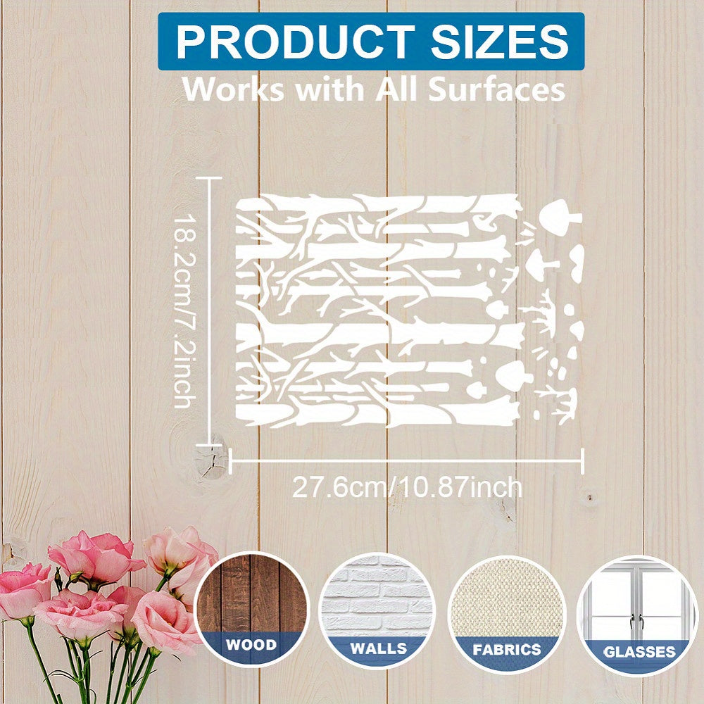 1pc PET Hollow Out Drawing Stencils with 1pc Brush 297x210mm