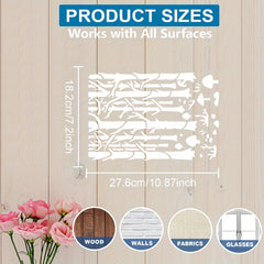 1pc PET Hollow Out Drawing Stencils with 1pc Brush 297x210mm