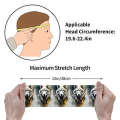 Wolf Themed Unisex Sports Headband Sweat Wicking Stretchy & Breathable Polyester