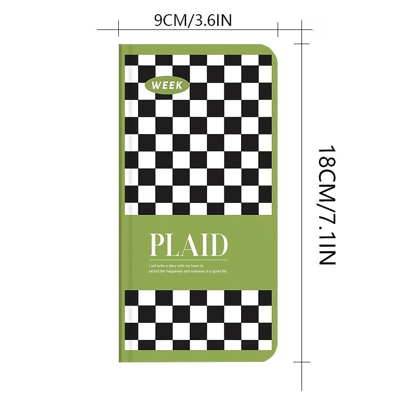 Checkerboard Cover Weeks Notebook Weekly Planner Book Cover