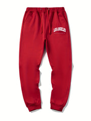 LA Casual Stretch Graphic Drawstring Joggers Men's Sweatpants