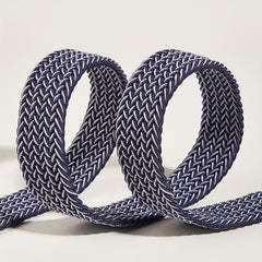 Men's Casual Woven Leather Belt - Elastic Canvas Youth Belt