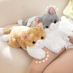 68in Plush Cat Toy Family Companion Soft Stuffed Animal Pillow