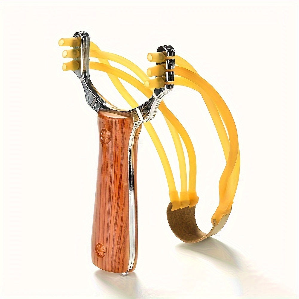Wood Grain Slingshot Toy for Outdoor Sports Practice and Fun Play