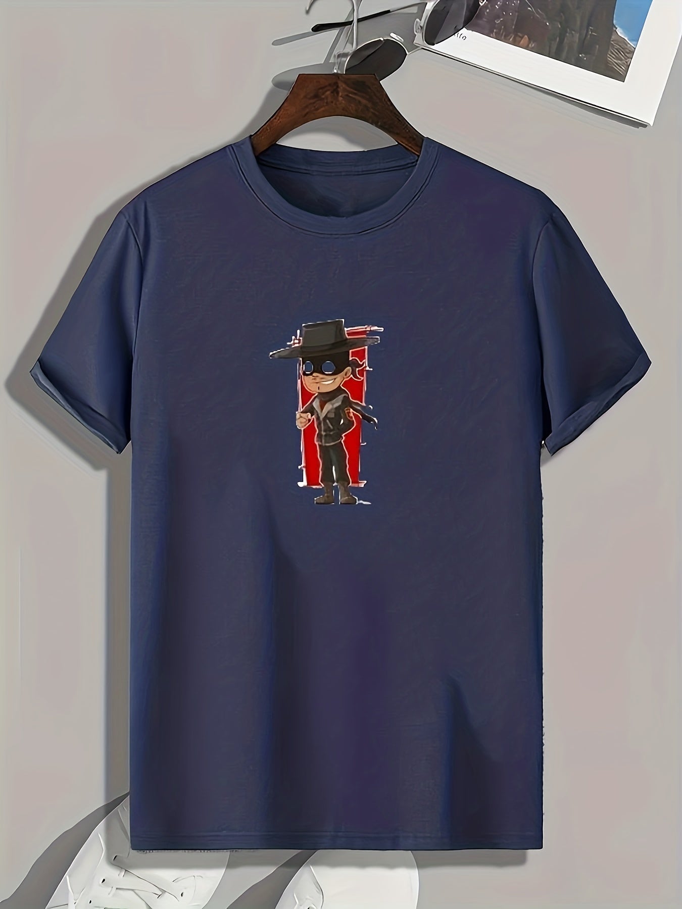 Mysterious Person Print Men's Graphic Tshirt Casual Tee For Summer