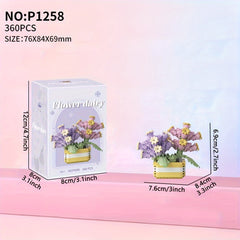 Plant Potted Building Model Blocks Home Decoration Educational Toys