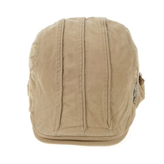 Men's Two-Headed Beret Hat Distressed Cotton Solid Peaked Cap