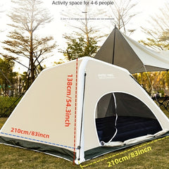 Portable Durable Camping Tent for 4-6 People Inflatable Pole Waterproof
