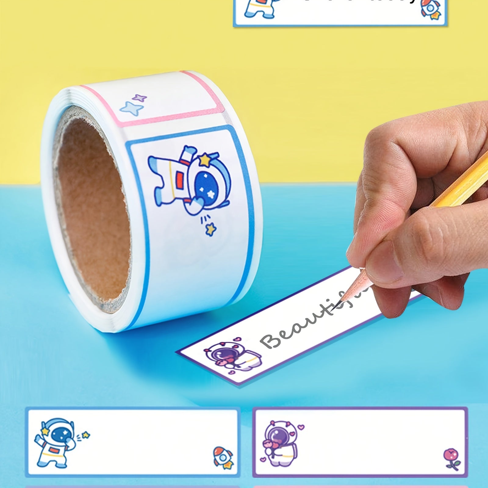 Cartoon Tape Name Stickers Multifunctional Message Index Handwritten Label