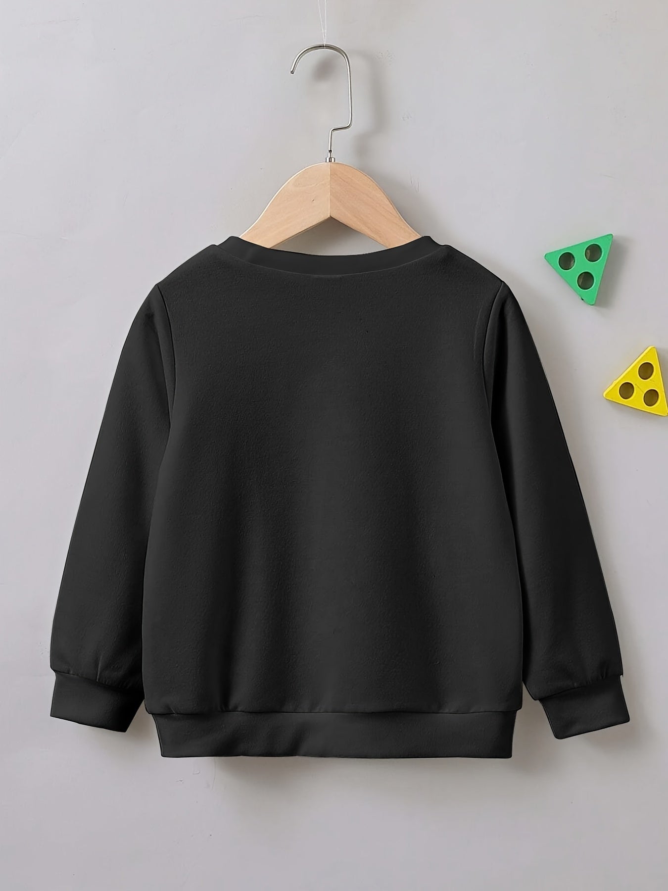 Vintage Gamepad Print Boys Casual Pullover Sweatshirt