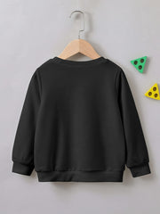 Vintage Gamepad Print Boys Casual Pullover Sweatshirt