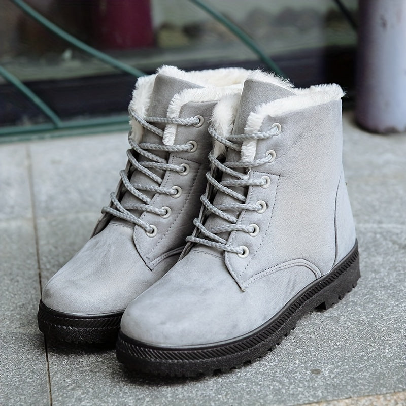 Women's Thickened Snow Boots Casual Medium Top Shoes