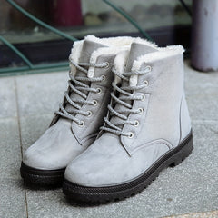 Women's Thickened Snow Boots Casual Medium Top Shoes