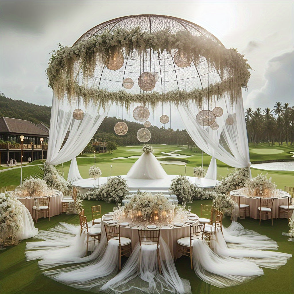 Arched Wedding Drapery Hanging Fabric Decoration