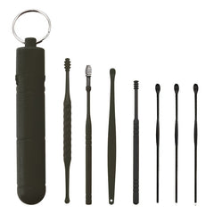 7Pcs Ear Cleaning Kit With Storage Box Key Ring Safe Ear Wax Removal Tool