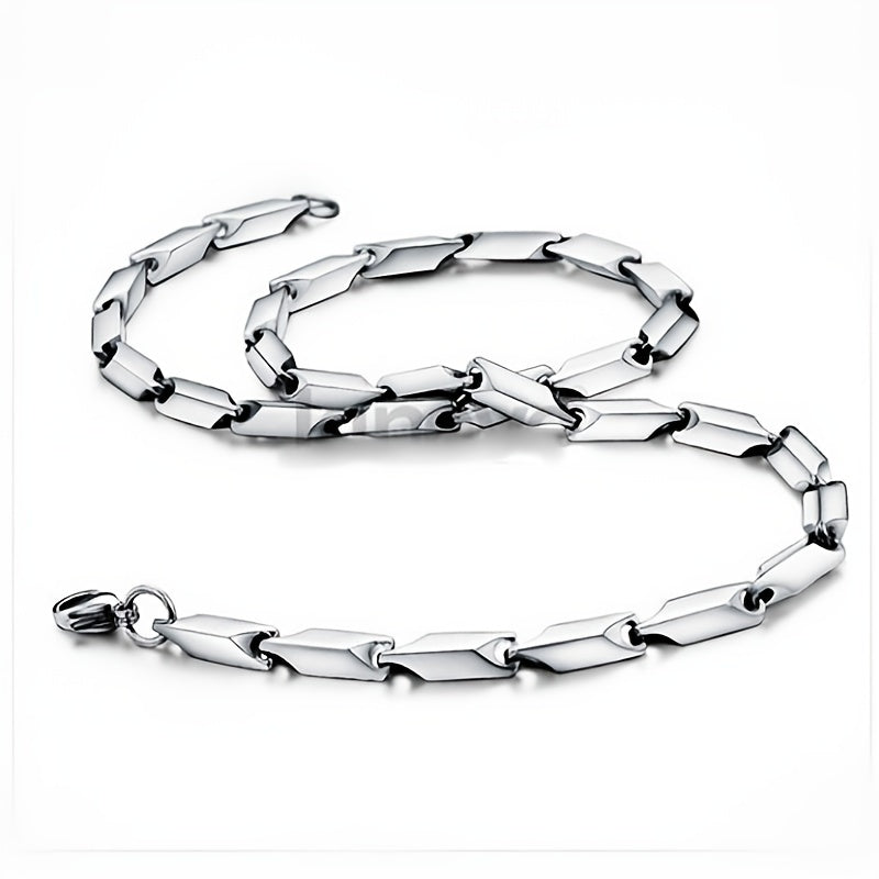Men's Stainless Steel Arrow Bullet Chain Necklace