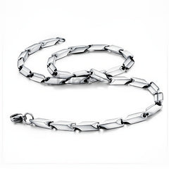 Men's Stainless Steel Arrow Bullet Chain Necklace