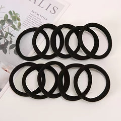 100pcs Solid Hair Tie Ponytail Holder Minimalist Hair Band